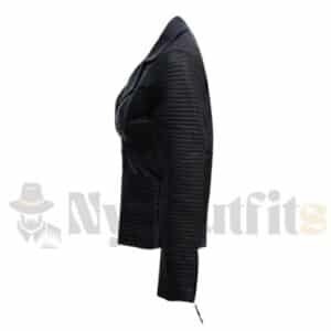 black leather jacket