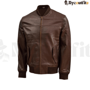 Men Classic Brown Bomber Jacket