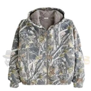 Abercrombie Camouflage Quilted Hoodie Jacket