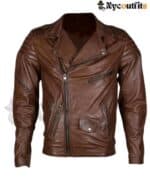 Ride in Style Brown Leather Motorcycle Jacket