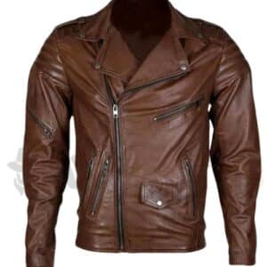 Ride in Style Brown Leather Motorcycle Jacket