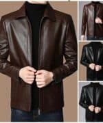 Ride in Style Men Faux Motorcycle Leather Jacket