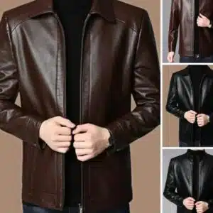 Ride in Style Men Faux Motorcycle Leather Jacket