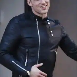 Deadpool 3 Ed Skrein Black Leather Jacket