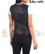 Biker leather jacket vest