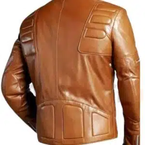 Brown Leather Biker Jacket for Men