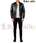 Black Bomber Jacket Bomia MA 1 Style