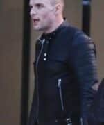 deadpool 3 ed skrein leather jacket black Deadpool 3 Black Leather Jacket