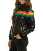 Rainbow Women Puffer Jacket