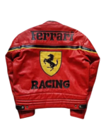 Red Ferrari Racing Leather Jacket