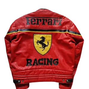 Red Ferrari Racing Leather Jacket
