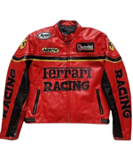 Red Ferrari Racing Leather Jacket