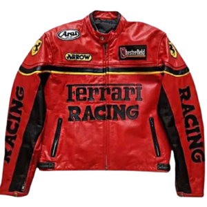 Red Ferrari Racing Leather Jacket