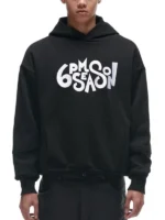 Oversized Black 6PM Season Hoodie