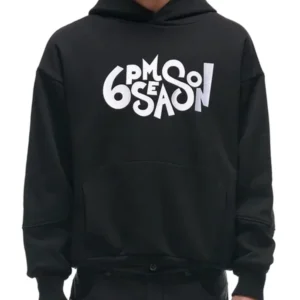 Oversized Black 6PM Season Hoodie