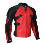 Armored Style Deadpool Biker Leather Jacket