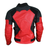 Armored Style Deadpool Biker Red Leather Jacket