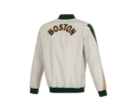 Boston Celtics Cream Full-Zip Bomber Jacket