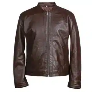 Cafe Racer Brown Leather Jacket