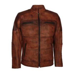 Cafe Racer Brown Motorcycle Jacket