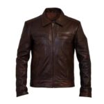 Charlie London Lynch Vintage Brown Leather Jacket