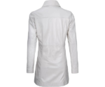 Kandis Women White Leather Coat