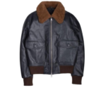Men Aviator Shearling Genuine Leather Bomber Jacket