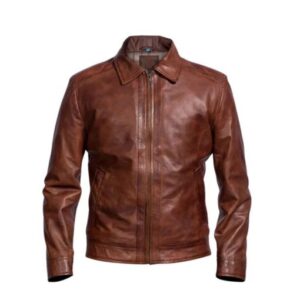 Men Cafe Racer Leather Jacket