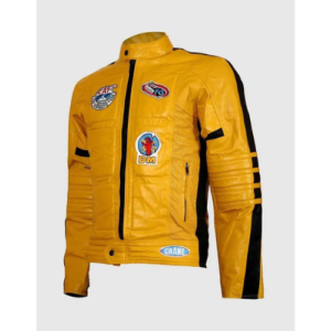 Uma Thurman Yellow Bride Motorcycle Jacket