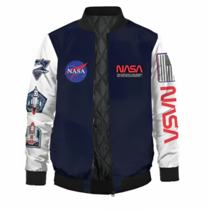 Nycoutfits - Leather Jackets for Men & Women 19 NASA Take-Off Men's Varsity Bomber Jacket